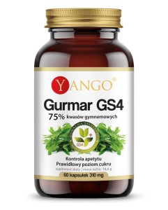 Yango - Gurmar GS4 - 75% kwasów gymnemowych - 60 kaps. - Kontrola Apetytu