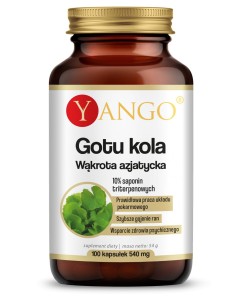 Yango - Gotu kola - Wąkrota azjatycka - 100 kaps. - Układ Pokarmowy