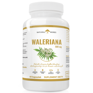 WALERIANA 500mg EKSTRAKT Z KORZENIA KOZŁKA LEKARSKIEGO PRODUKT WEGE - Altopharma - 60 kapsułek