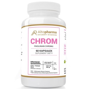CHROM PIKOLINIAN CHROMU 200µg + PREBIOTYK PRODUKT WEGE - Altopharma - 60 kapsułek