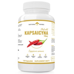 KAPSAICYNA EKSTRAKT 10mg FORTE + PREBIOTYK PRODUKT WEGE - Altopharma - 120 kapsułek