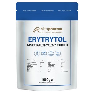 ERYTRYTOL NISKOKALORYCZNY CUKIER ERYTROL - AltoPharma - 1kg PRODUKT WEGE
