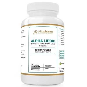 ALPHA LIPOIC KWAS ALFA - LIPONOWY (ALA) 600mg MEGA DAWKA PRODUKT WEGE - Altopharma - 120 kapsułek