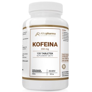 KOFEINA 200mg PAMIĘĆ KONCETRACJA PRODUKT WEGE - Altopharma - 120 tabletek