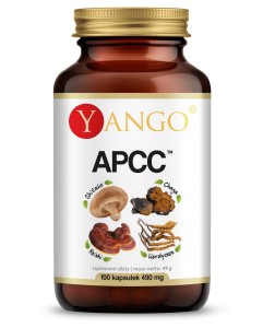 Yango - APCC - grzyby reishi, kordyceps, shitake, chaga - 100 kaps.