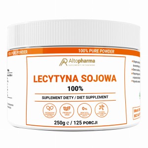 Altopharma - Lecytyna Sojowa 100% 250g w proszku KONCENTRACJA Stres PAMIĘĆ Cholesterol