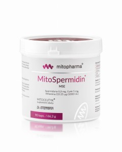 Mitopharma - MitoSpermidin MSE 90 kapsułek - Spermidyna z mikroalg, z dodatkiem cynku i witaminy D