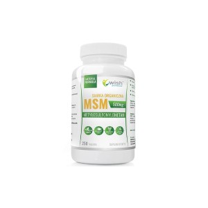 Wish Pharmaceutical - MSM 500mg Siarka Organiczna 250 Tabletek