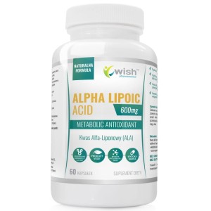 Wish Pharmaceutical - Kwas Alfa Liponowy (ALA) 600mg 60 KAPSUŁEK