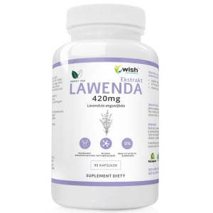 Wish Pharmaceutical - LAWENDA  EKSTRAKT Z KWIATÓW LAWENDY 420mg   90 KAPSUŁEK PRODUKT WEGE