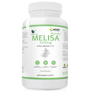 Wish Pharmaceutical - MELISA EKSTRAKT Z LIŚCI MELISY 350mg 90 KAPSUŁEK PRODUKT WEGE