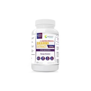 Wish Pharmaceutical - Standaryzowany Brahmi Bacopa Monnieri Ekstrakt 20:1 200mg 50% BAKOZYDÓW 120 kapsułek