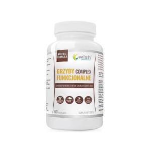 Wish Pharmaceutical - GRZYBY COMPLEX FUNKCJONALNE Cordyceps| Reishi | Shiitake  | Maitake | Lion’s Mane  60 kapsułek