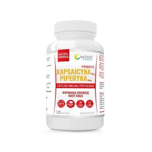 Wish Pharmaceutical - PIPERYNA 10mg + KAPSAICYNA 10mg 120 kapsułek