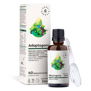 Aura Herbals - Adaptogeny - 100% naturalne ekstrakty roślinne, płyn 50 ml