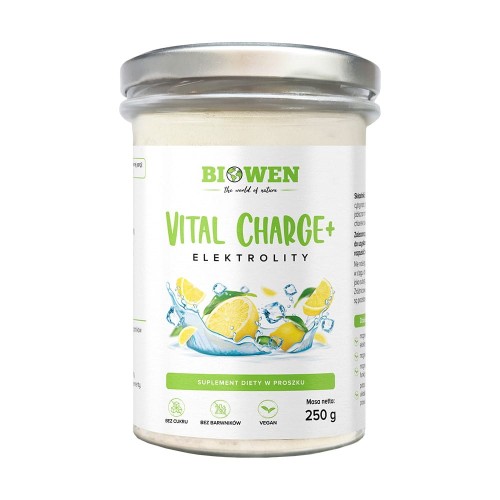 Biowen - Elektrolity Vital Charge+ cytrynowe - 250 g be-effective