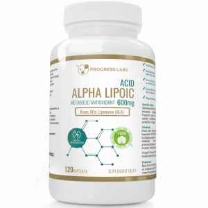 Progress Labs - Alpha Lipoic Kwas Alfa Liponowy (ALA) 600mg 120 kapsułek