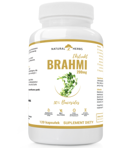 AltoPharma - Standaryzowany Brahmi Bacopa Monnieri Ekstrakt 20:1 200mg 50% Bakozydów - 120 kapsułek