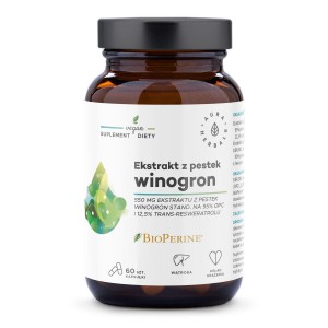 Aura Herbals - Ekstrakt z pestek winogron 550 mg 95% OPC  kapsułki - 60 szt.