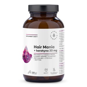 Aura Herbals - Hair Mania + keratyna 20 mg, kapsułki - 120 szt.