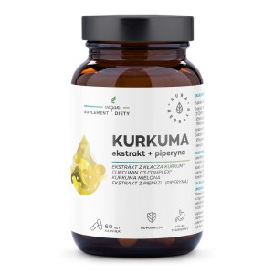 Aura Herbals - Kurkuma ekstrakt + piperyna, kapsułki - 60 szt.