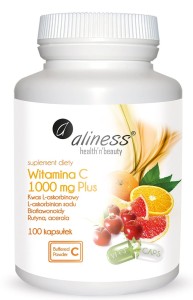 Aliness - Witamina C 1000 mg Plus x 100 kaps VEGE