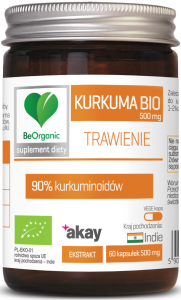 BeOrganic - Kurkuma BIO 90%, 500mg x 50 kaps