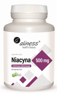 Aliness - Niacyna, Amid kwasu nikotynowego 500 mg x 100 kaps VEGE