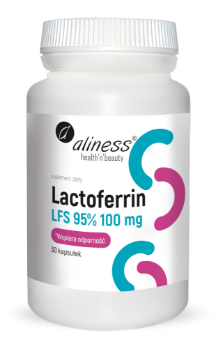 Aliness - Lactoferrin LFS 90% 100 mg x 30 kapsułek be-effective
