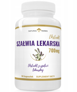 Natural Herbs - Szałwia Lekarska Ekstrakt 700mg - 90 kaps 