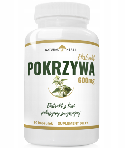 Natural Herbs - Pokrzywa Zwyczajna Ekstrakt 600mg - 90 kaps  be-effective