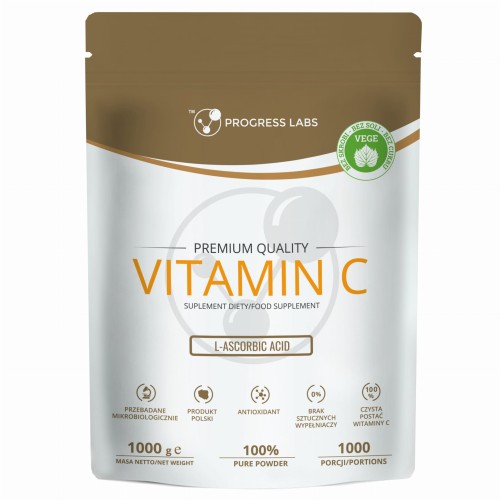 Progress Labs - Witamina C w proszku 100% Kwas L- Askrobinowy 1000g be-effective