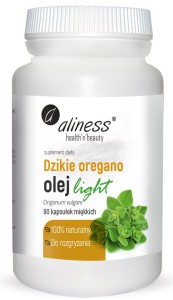 Aliness - Dzikie Oregano olej light do rozgryzania 100% naturalny x 90 kapsułek miękkich