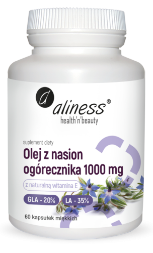 Aliness - Olej z nasion ogórecznika 20%/35% 1000 mg x 60 caps be-effective