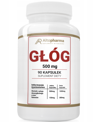 AltoPharma - Głóg Ekstrakt z Głogu 500mg Wsparcie Serca, Krążenia, Ciśnienia 90 kaps be-effective
