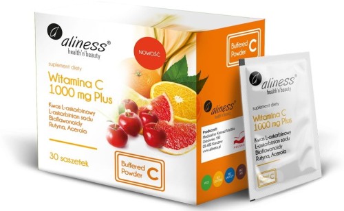 Aliness - Witamina C 1000 mg PLUS bioflaw, rutyna, acer. x 30 saszetek be-effective