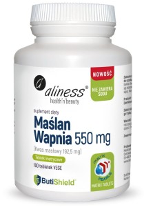 Aliness - Maślan wapnia 550 mg (bez sodu) x 100 tab. matrycowych