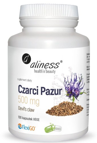 Aliness - Czarci Pazur (Devil’s claw) 500 mg x 100 VEGE be-effective