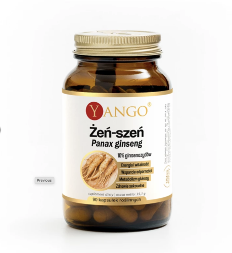 Yango - Żeń-szeń Panax ginseng - 90 kaps. - Samopoczucie be-effective