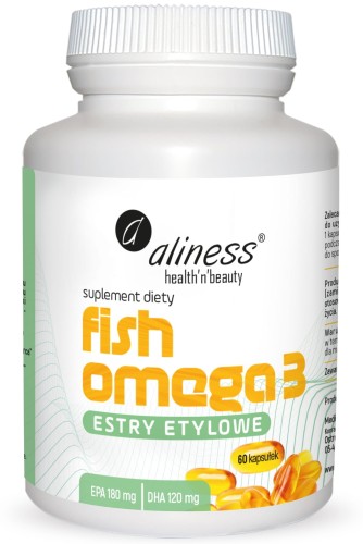 Aliness - Fish Omega 3 Estry 180/120 mg x 60 kapsułek be-effective
