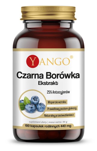 Yango - Czarna Borówka - ekstrakt - 100 kaps. be-effective