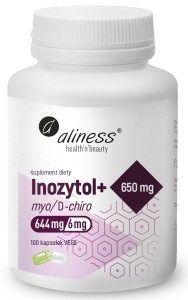 Aliness -  Inozytol myo/D-chiro, 650mg + B6 x 100 Vege caps