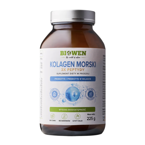 Biowen - Kolagen Morski - 3x PEPTYDY - 225g be-effective