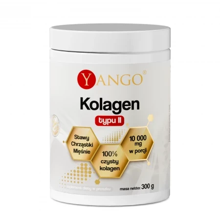 Yango - Kolagen Wołowy typu II - 300g - stawy chrząstki mięśnie - 100% czysty kolagen  - be-effective
