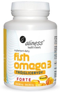 Aliness - Fish Omega 3 FORTE Trójglicerydy 500/250mg x 60 kapsułek