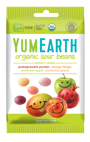 YumEarth - Cukierki kwaśne fasolki EKO (Sour Beans) 50g  be-effective