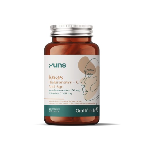 UNS - Kwas hialuronowy + C Anti-Age - 60 kapsułek be-effective