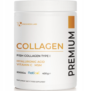 Progress Labs - Kolagen Naturalny PREMIUM 10 000mg HA MSM WIT C - 400g
