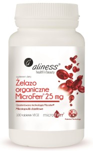 Aliness - Żelazo organiczne MicroFerr® 25 mg x 100 tabletek VEGE