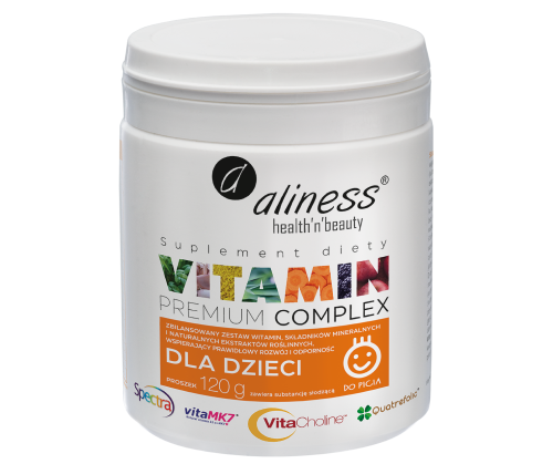 Aliness - Premium Vitamin Complex dla dzieci, proszek 120g be-effective